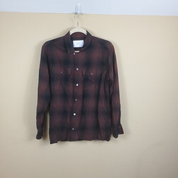 Stampd Plaid Flannel Button Up Shirt Men's Size M - Picture 1 of 9